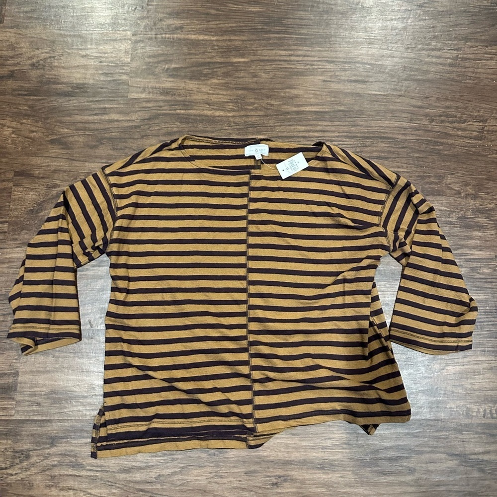Lou & Grey Women Stripe Shirt Size Medium